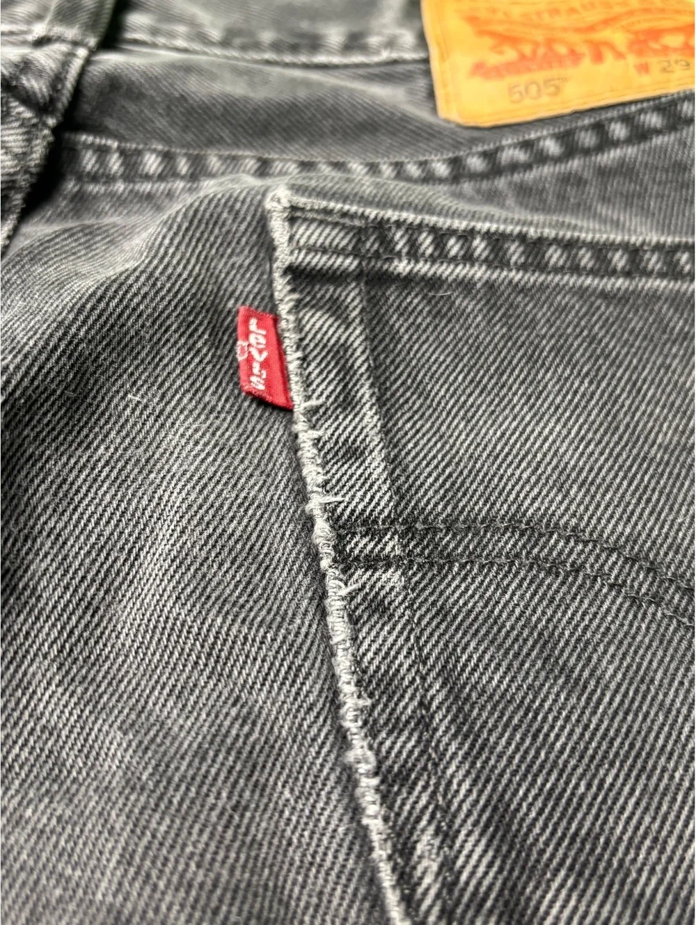 Levi's 505 Men's Black Straight Leg Jeans Size 29x34
